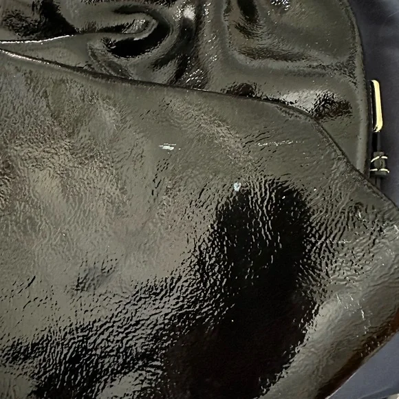 Dooney & Bourne Black Patent Sara Bag Large Size & Wallet - Picture 5 of 5